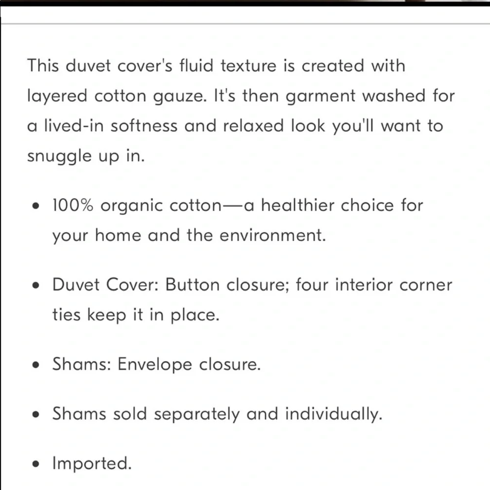 Used duvet cover